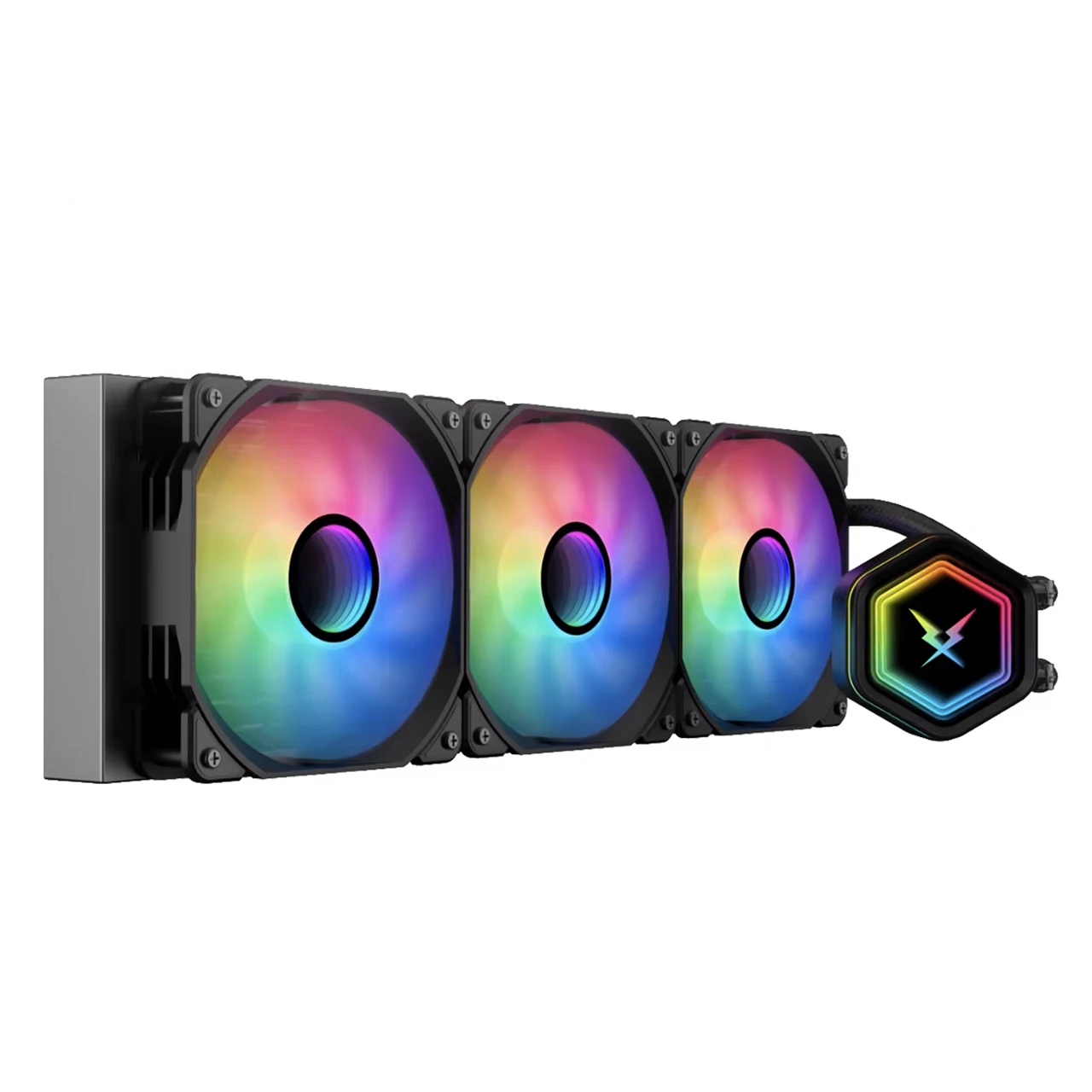 Ruix NC360 Cooler Líquido CPU Coolers 360mm AIO Com Ventiladores ARGB PWM 300W TDP Caso PC Radiador De Refrigera Para AM4 AM5 Intel CPU