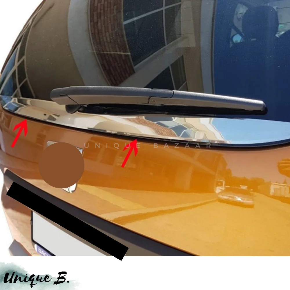 For Dacia Duster Chrome Rear Window Lower Trim 2018 and After Model Years Stainless Steel Design Exterior Car Accessories Parts