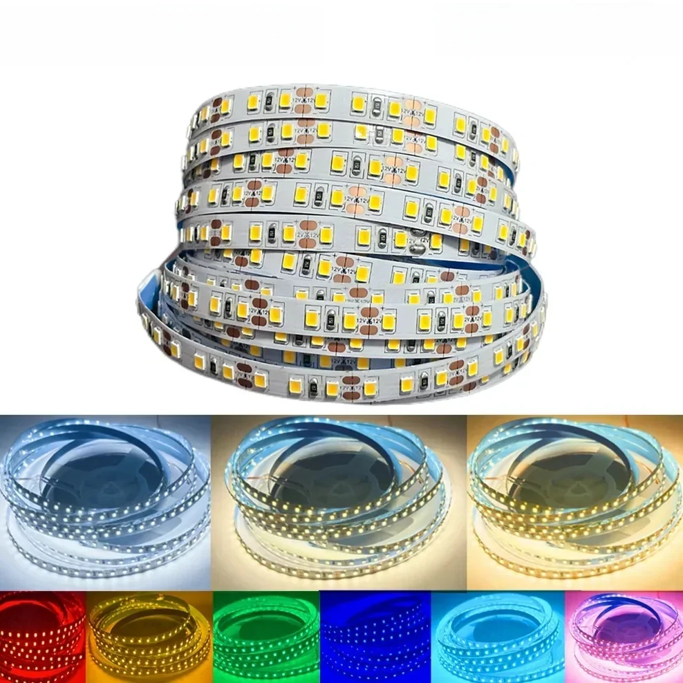 2835 LED bande 120 LED s/m DC12V 24 V maison lampe bande rouge glace bleu vert jaune rose Flexible et découpable doux lampe barre décor à la maison