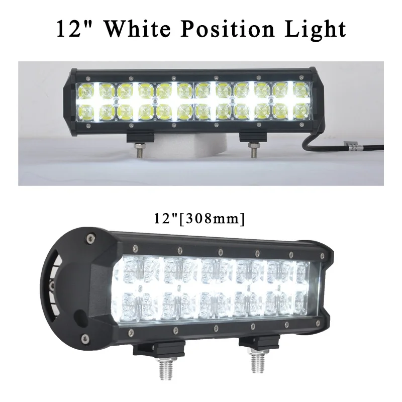 Car 7D Straight LED Work Light Bar White Cross DRL Offroad 4wd 4x4 ATV Bumper Fog Lamp SUV Truck LED Driving Light