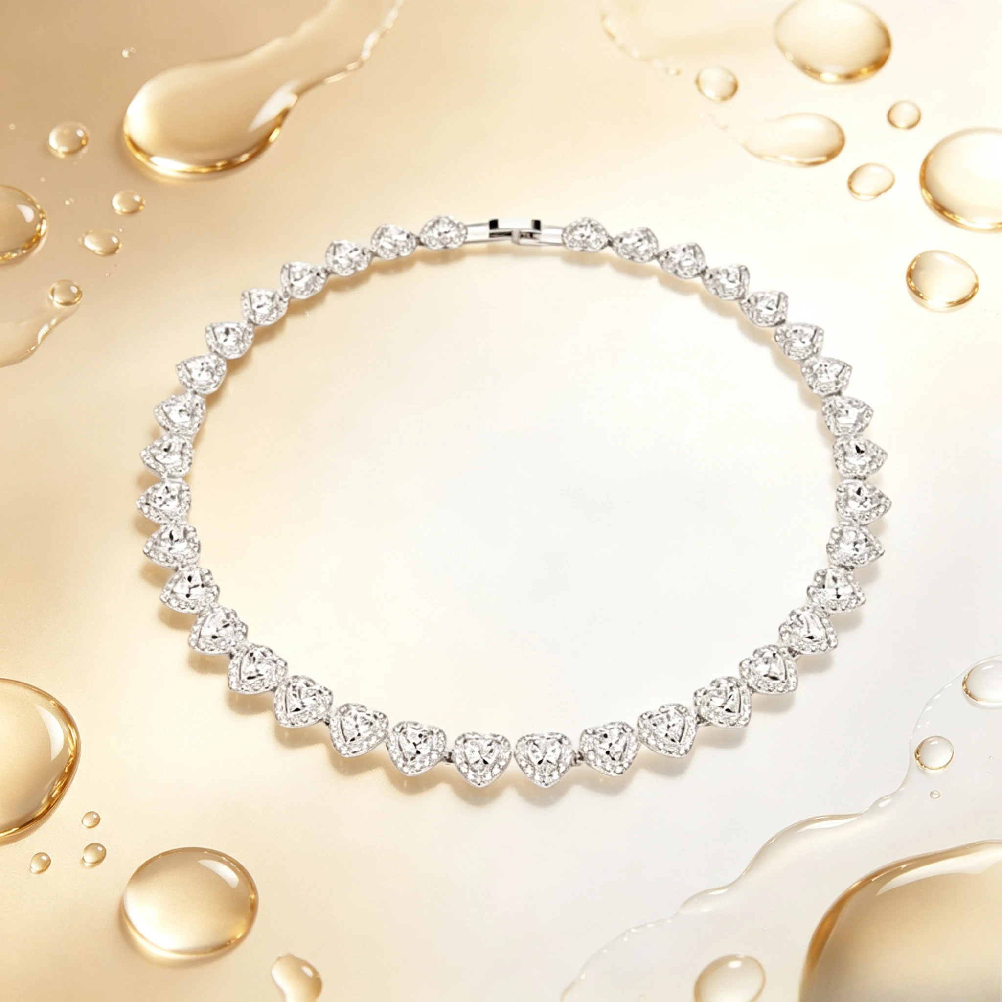 2026 European and American Original New Product Shining High Quality Round Crystal Necklace Women's Luxury Festival Gift