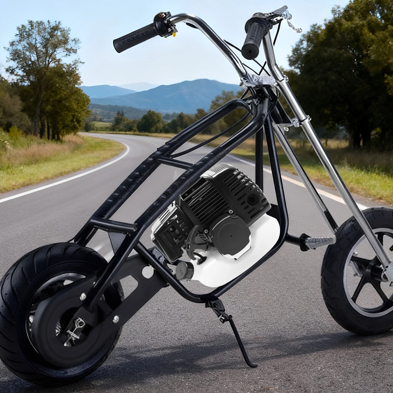 

49cc Motor Engine, 2 Stroke Engine Motor with Fuel Tank, 49cc ATV Engine for Dirt Bike, Pocket Bike, Go Kart, Scooter, Mini Bike