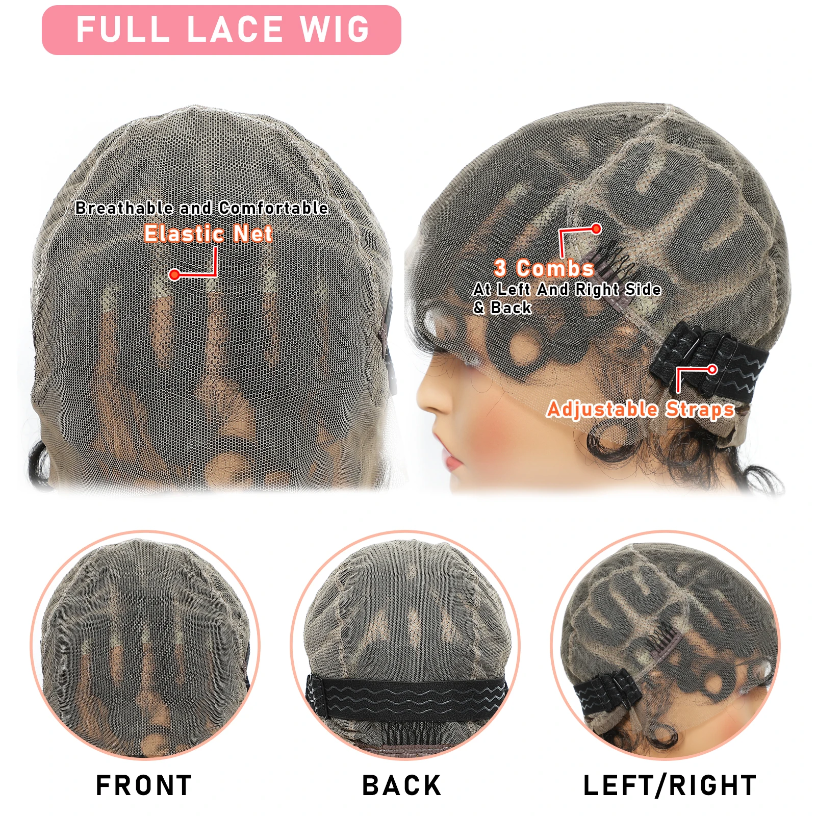 Short Lovely Synthetic Braided Wigs for Black Women Full Lace Hand-tied Twist Knotless Box Braids Wigs with Baby Hair 8 inches
