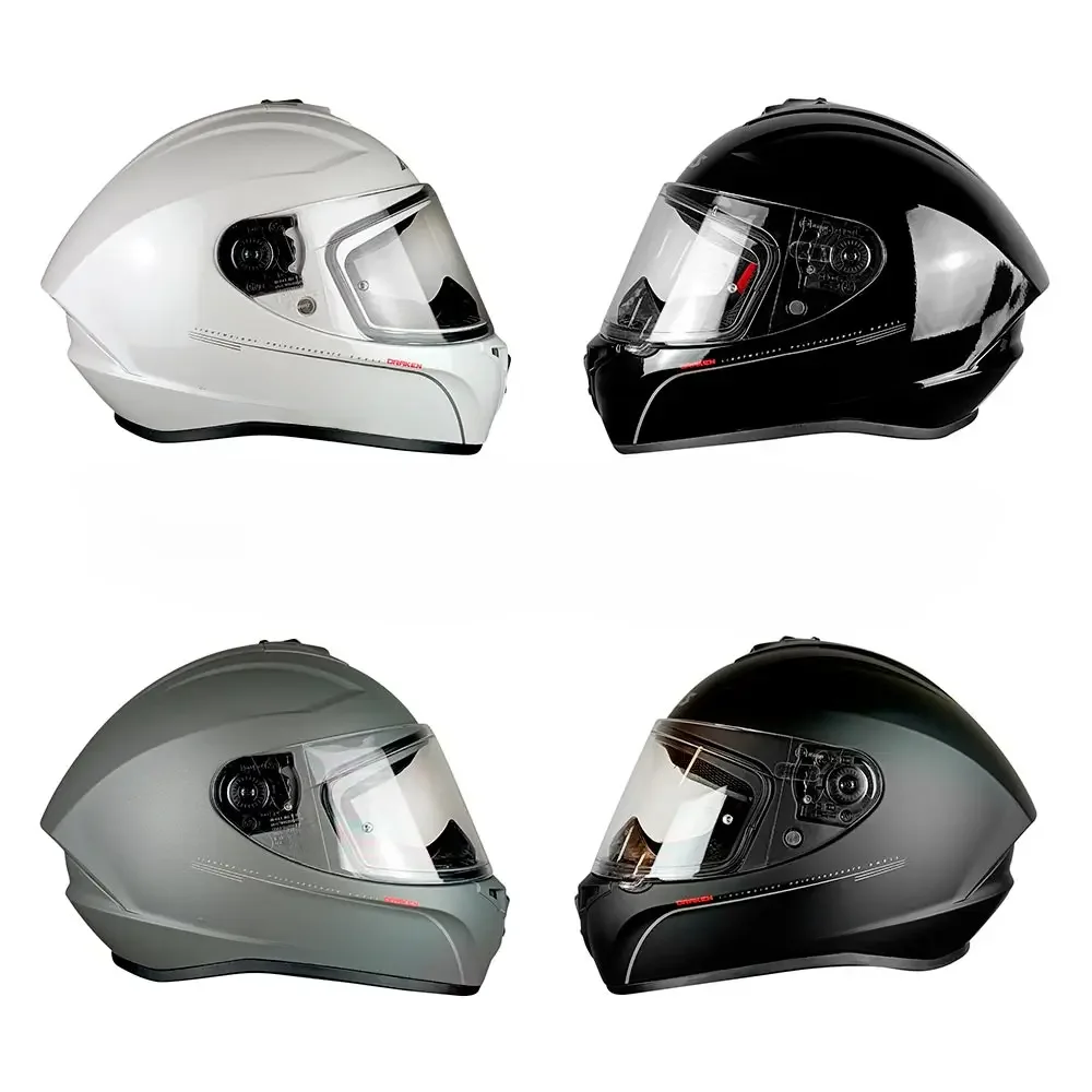 Axxis-Full-Face Motorist Shield, FF112C, monocromático, preto, fosco, titânio, branco, tamanhos XS