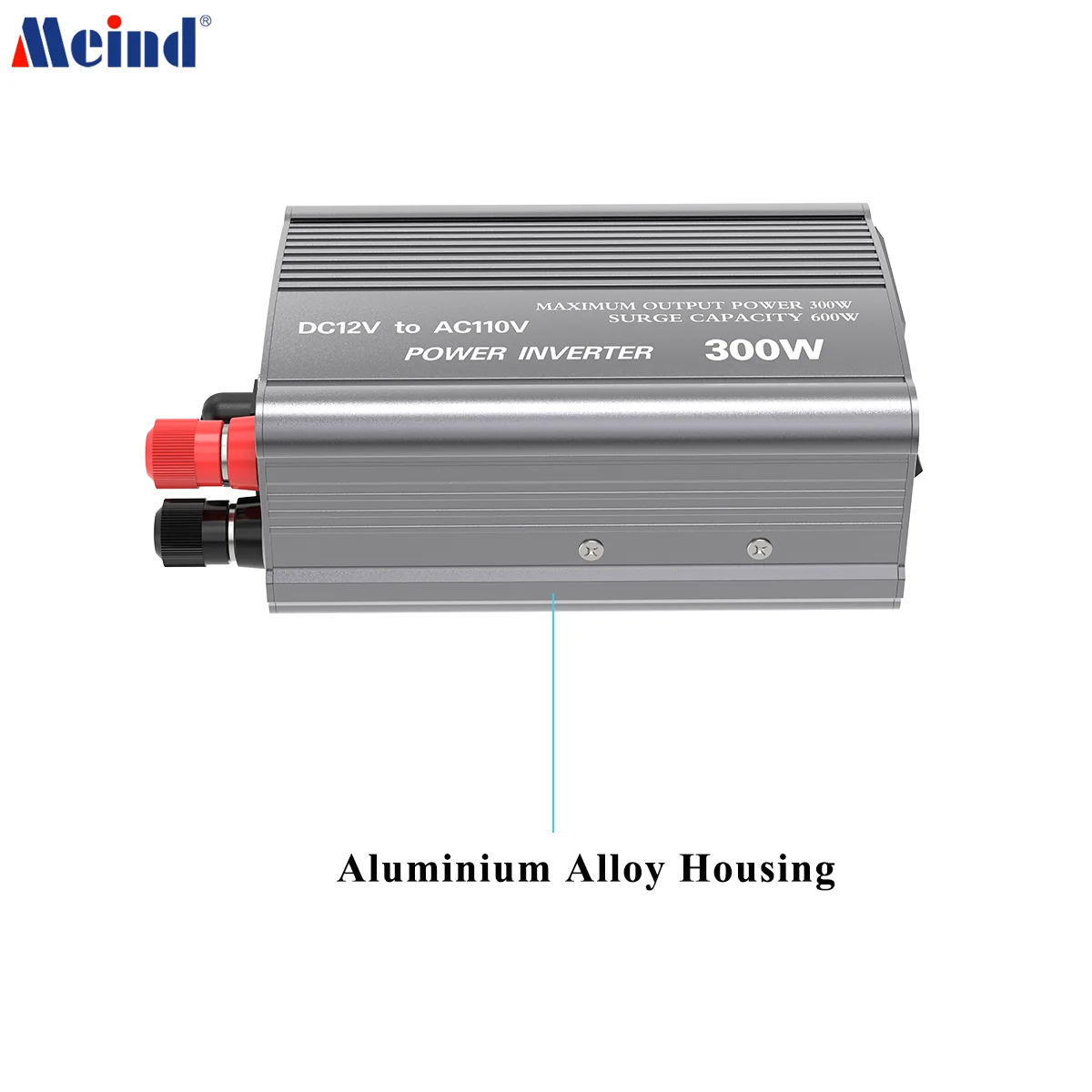 MEIND 300Watt Modified Sine Wave Power Inverter DC 12V to AC 110V Car Plug Inverter Adapter Power Converter with AC Outlet