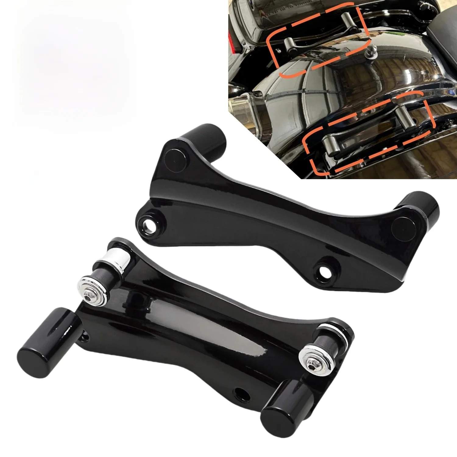 2014-2024 motocykle odpinany 4-punktowy zestaw sprzętu dokującego pokrywa dla Harley Road King FLHR Electra przemieszczanie się po ulicy FLHT Touring — zdjęcie 2
