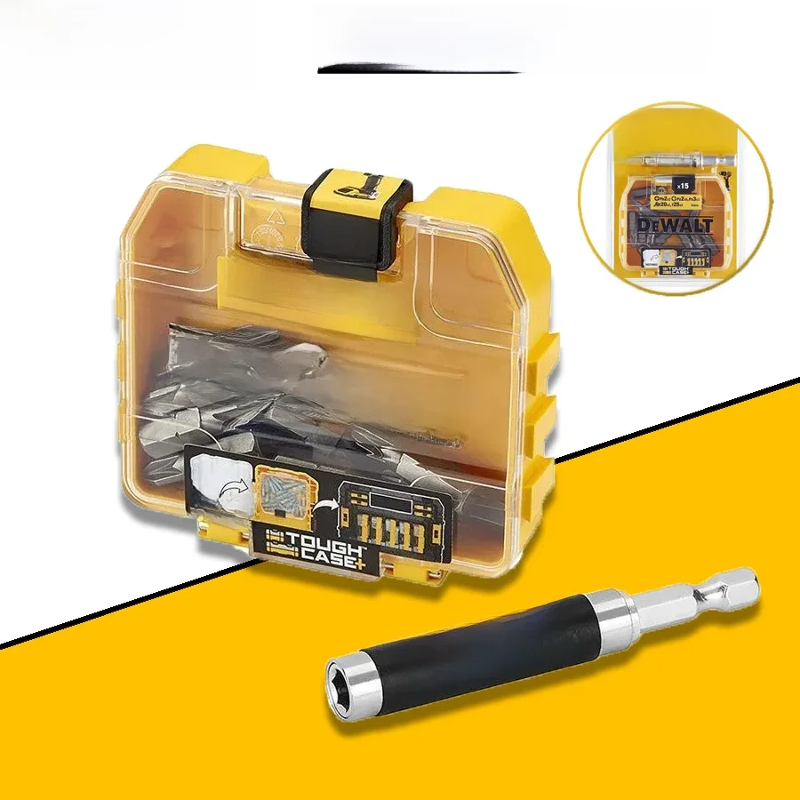 DEWALT DT71511 Zestaw końcówek wkrętakowych 16 sztuk Teleskopowy uchwyt magnetyczny Wkładki do przechowywania Wiertła elektryczne Akcesoria do elektronarzędzi — zdjęcie 2