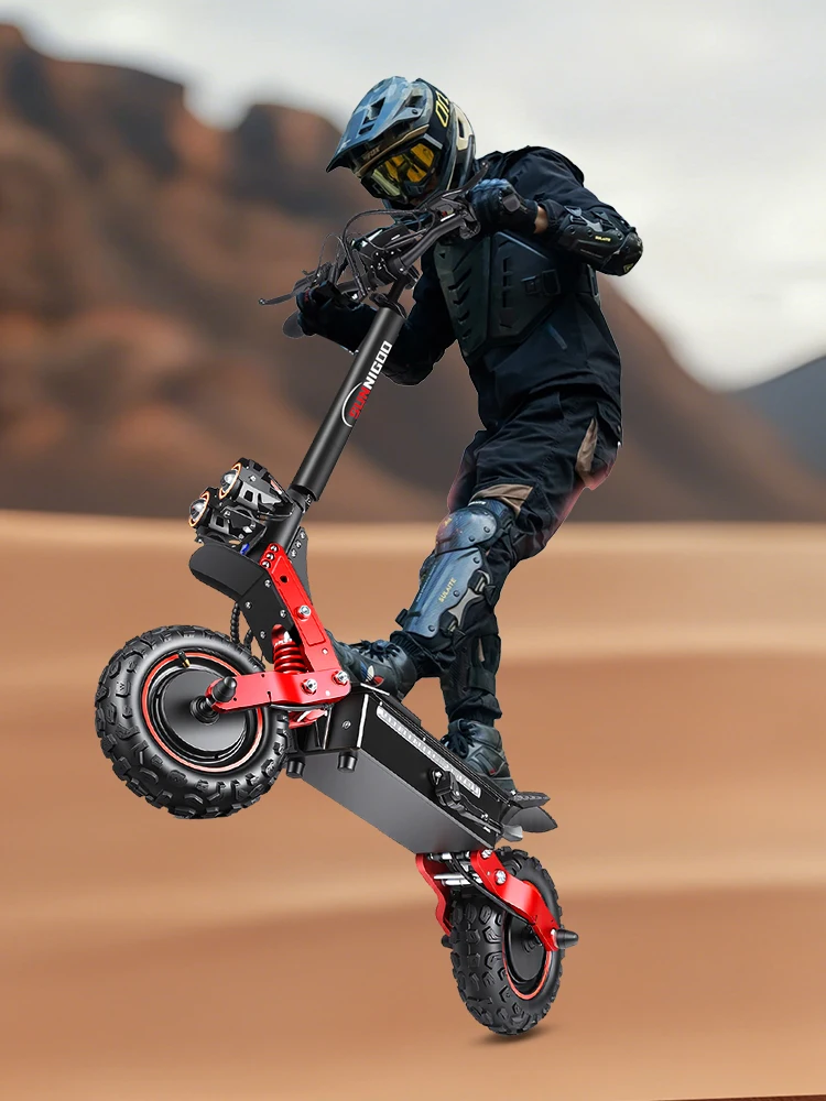 SUNNIGOO X7/X7PRO Elektroroller 3600W Doppelmotor Stark Leistungsfähig Max. Geschwindigkeit 60-65km/h 11 Zoll Offroad-Reifen Faltbarer Leistungsstarker E-Scooter 60KM Reichweite Wasserdicht IP54