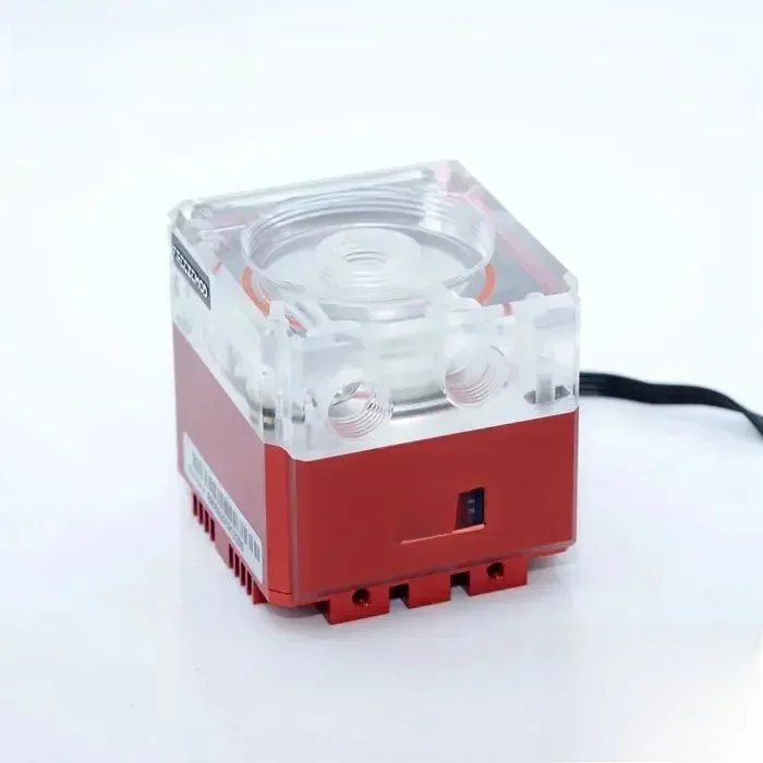 FREEZEMOD Chłodzenie komputerowe chłodnica wodna pompa wyciszająca PWM inteligentny przepływ 800L/H VA LCD czujnik temperatury światło RGB. PU-FS6M-P — zdjęcie 2