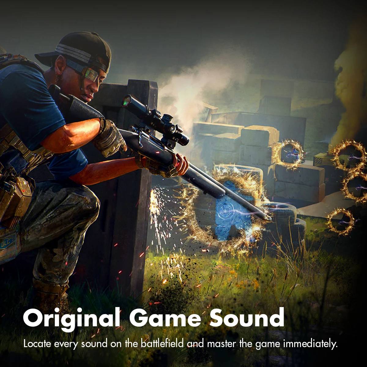 ROSESELSA Photon Pro 8mm HD Dynamic Driver In-ear Earphone HiFi Original Game Sound Earbuds