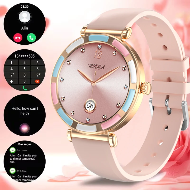 

New Utral Thin Women Smart Watch HD AMOLED Display Call Reminder Smart watch Men Sports Tracker Music Player Fitness Bracelet