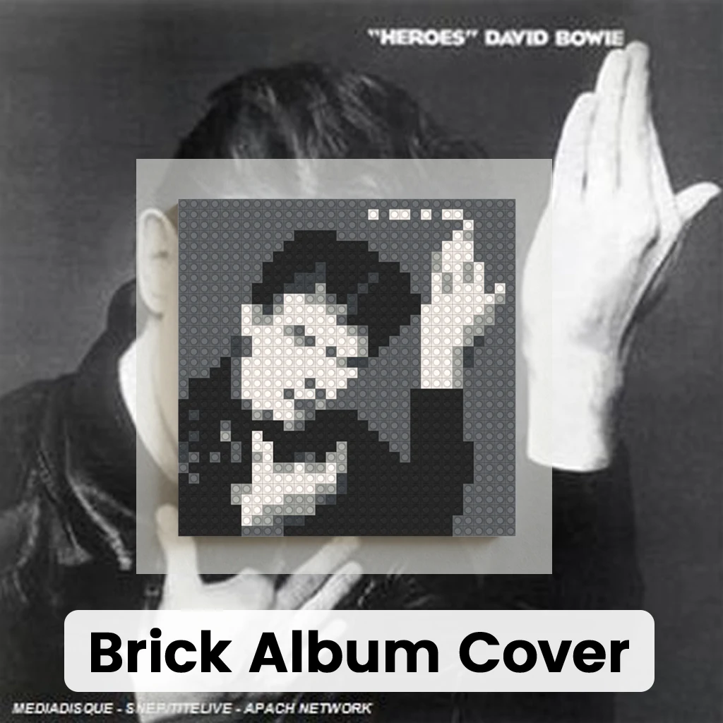 

Постер D-David B-Bowie, настенная живопись, обложка альбома, пиксель-арт из строительных блоков, постер для украшения дома