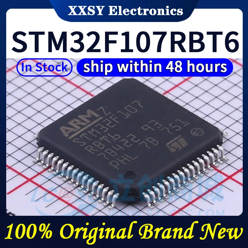 STM32F107RBT6 LQFP64 microcontroller MCU/MPU IC singlechip integrated circuit