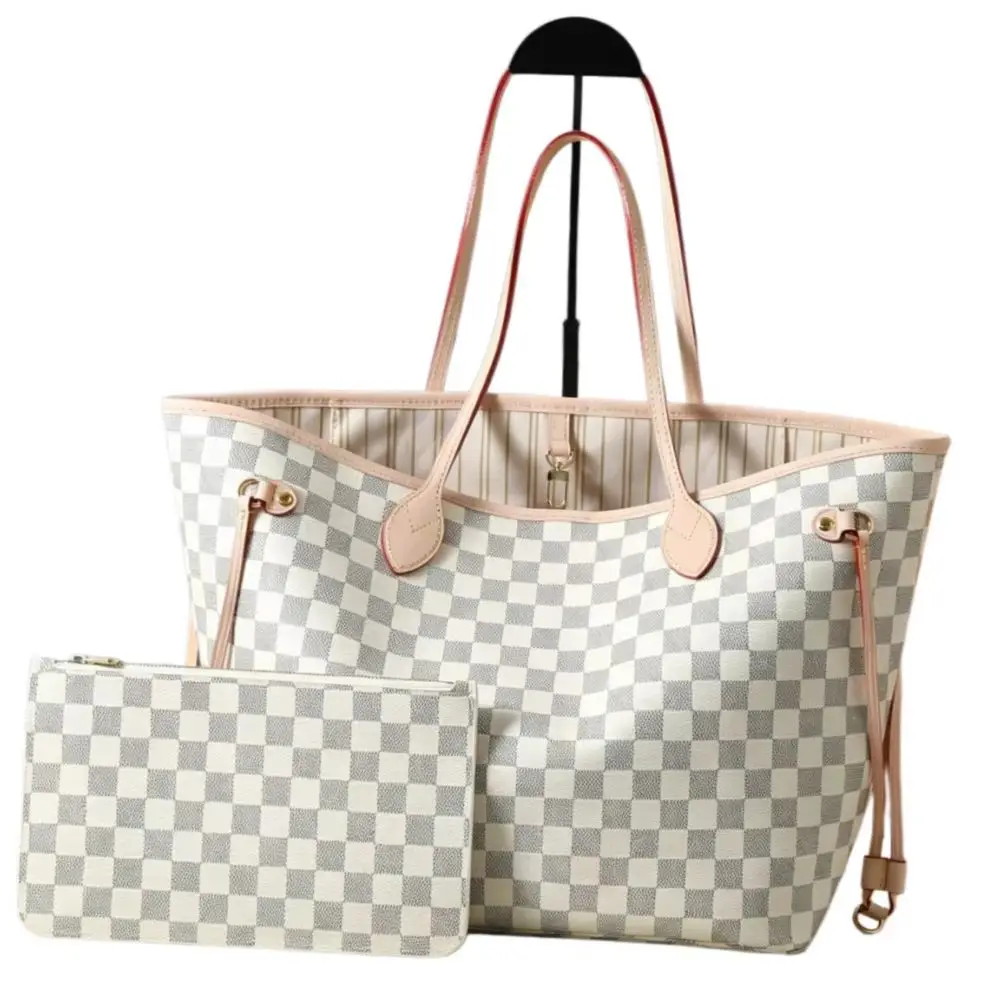 Fashion New Design Luxury Women's Bag 31x28x14cm Portable Large Capacity Checkerboard Handbag With Shoulder Strap Without Box