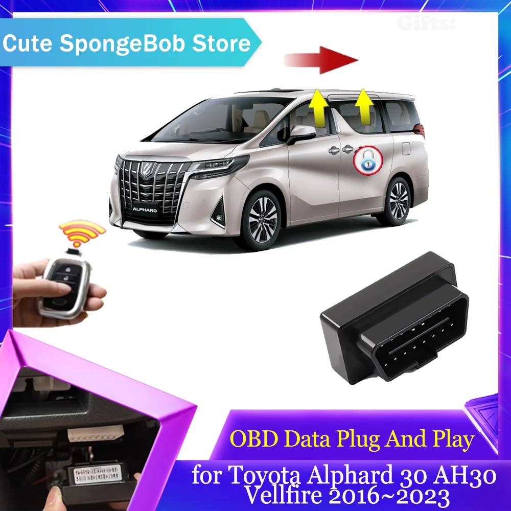 

Модуль данных OBD для Toyota Alphard 30 AH30 Vellfire 2016 ~ 2023 2017, 2018 2019 2020 2021 2022 автоматический оконный складной подъемник, скоростной замок, разблокировка двери, аксессуары