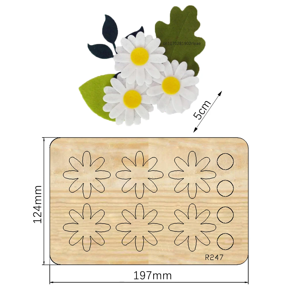 Daisy Flowers Wooden Cutting Dies Scrapbooking DECOR HOME DIY Suitable for Market Universal Cutting Machine / R247