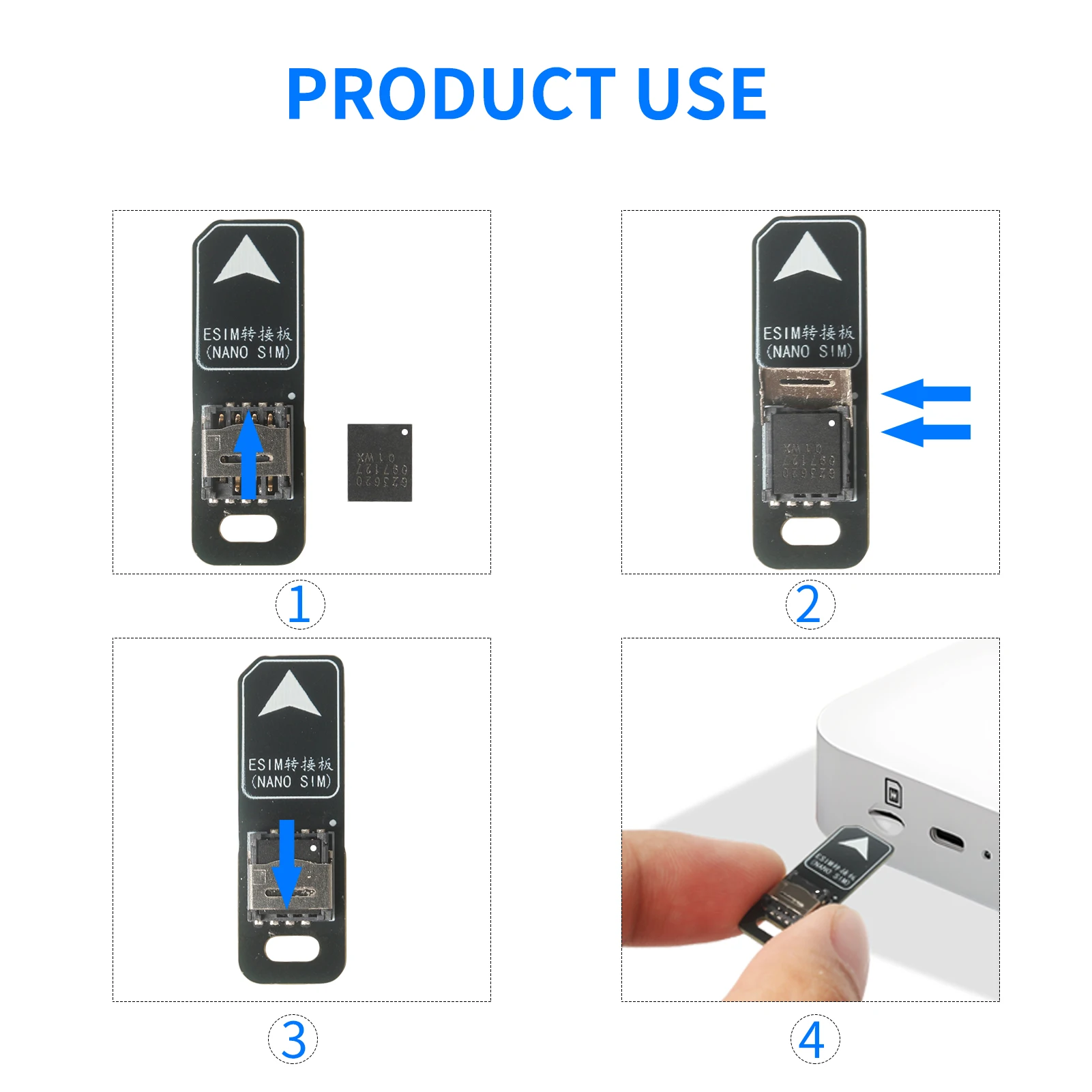 ESIM to Nano SIM, ESIM Card Adapter Conversion Board, ESIM Lab Test, Solderless Cable for 5*6mm Chips