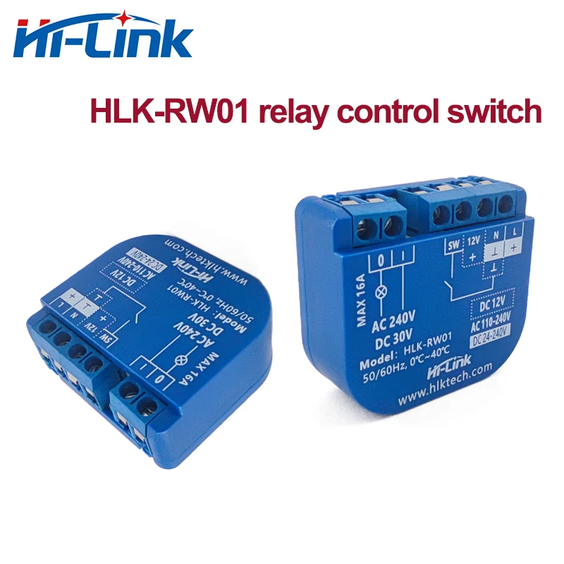 110-240Vac/24-240Vdc/12V 1A Single Channel Relay Control Switch HLK-RW01 with APP/Alexa