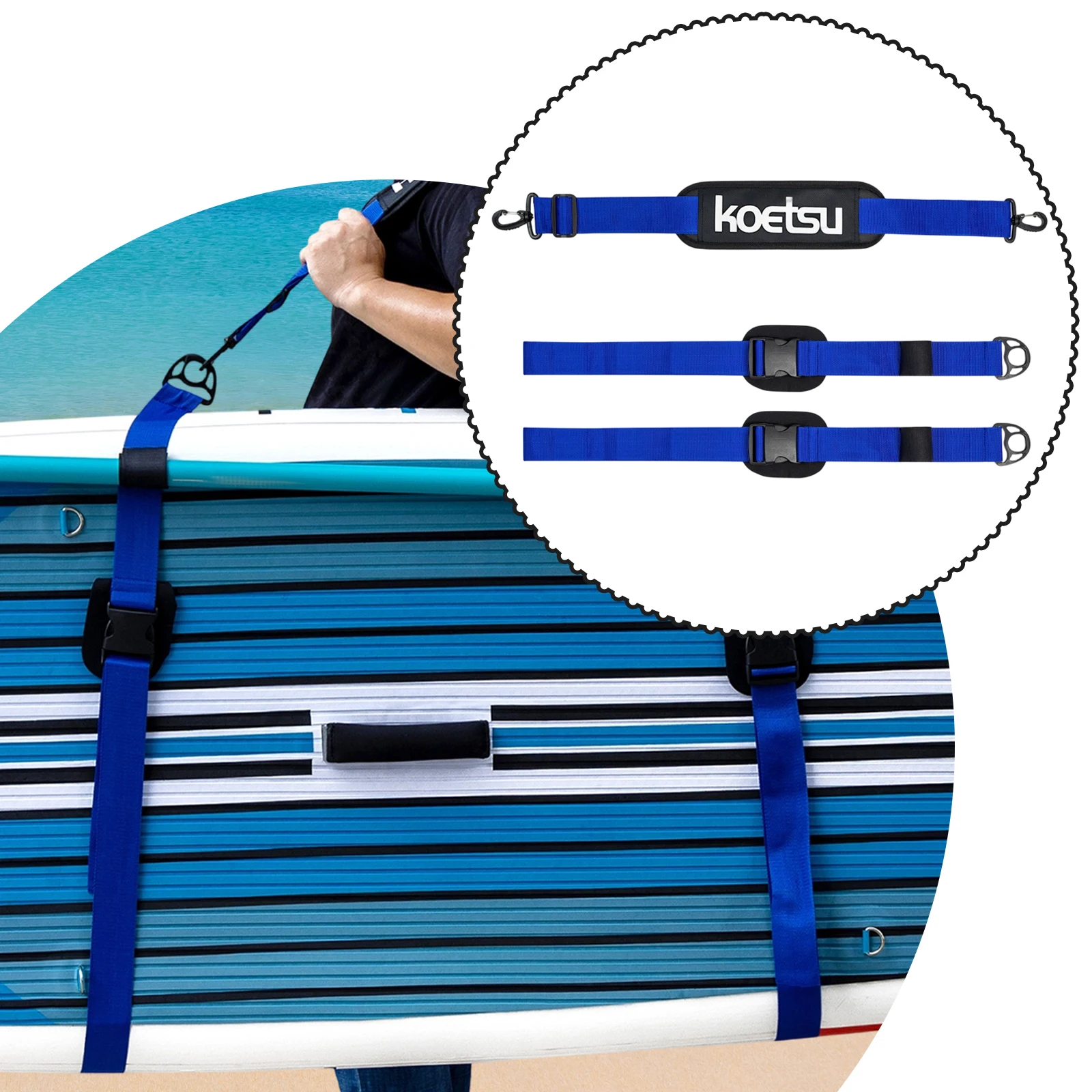 1Pc SUP Carrying Strap Adjustable Surfboard Shoulder StrapCarrier Durability Premium Professional for Paddleboard Surfboard