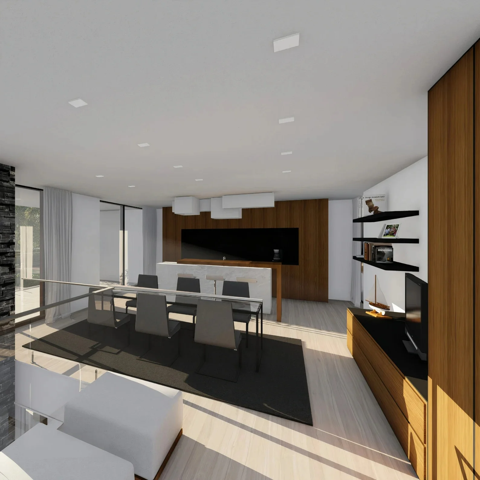 خطط مطبوعة للمنزل بأربعة غرف نوم حديثة | دليل تصميم المنزل 312 م2 | كتيب مخطط البناء DIY (بدون مواد) #5