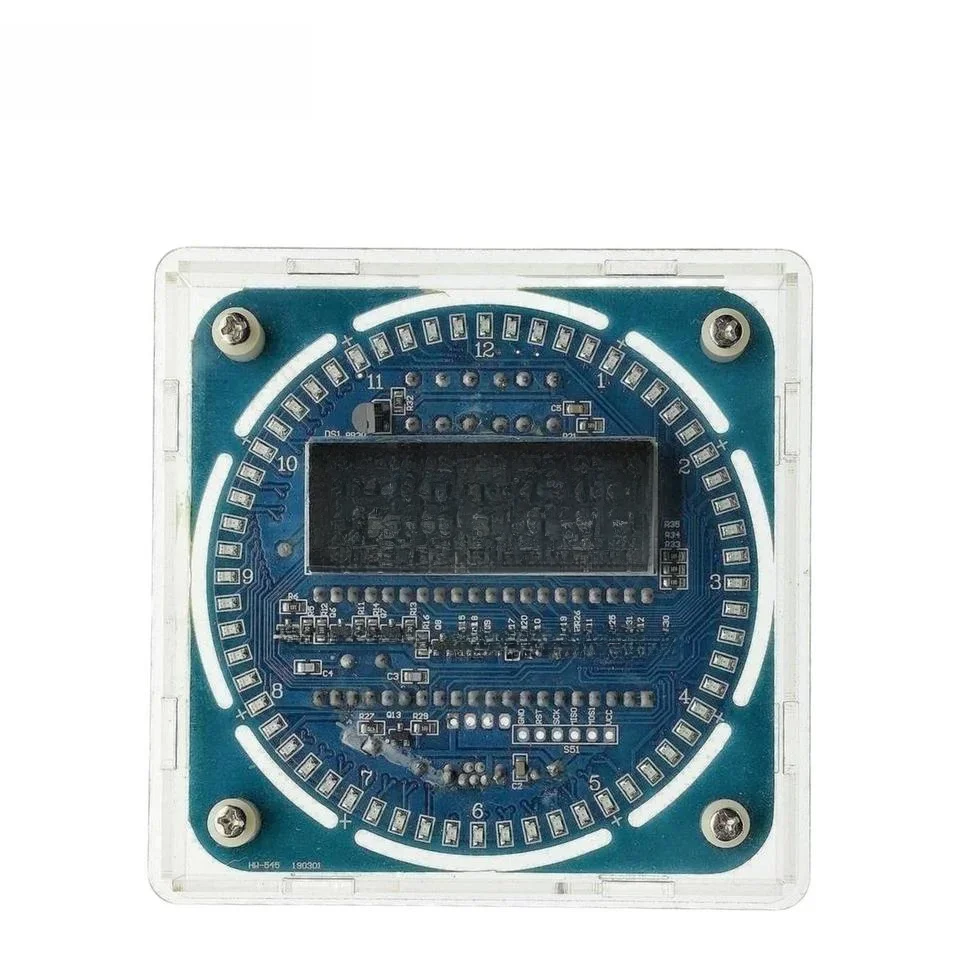 Réveil numérique électronique avec coque, affichage LED de la température, kit de bricolage, tableau d'apprentissage, DS1302, technologie d'affichage LED, 5V