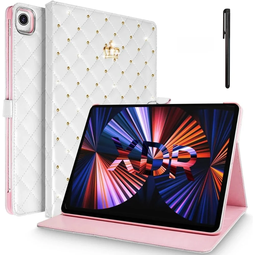 Luksusowe etui Crown Bling Diamond na iPada 10.2 7. 8. 9. 10.9 Air 4 Air 5 PU Leather Cover iPad 9.7 2017 2018 5. 6. Case — zdjęcie produktu 7