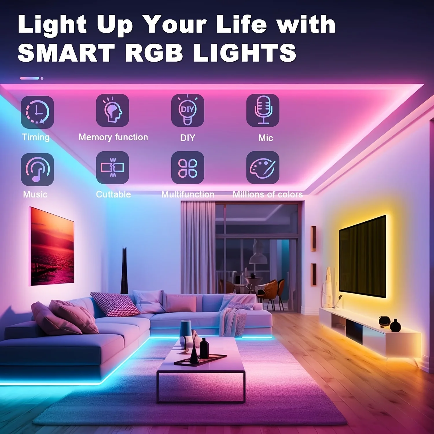 USB 1-30 м светодиодные ленты RGB SMD 2835, изменение цвета, управление через приложение Bluetooth, светодиодная лента для декора комнаты, подсветка