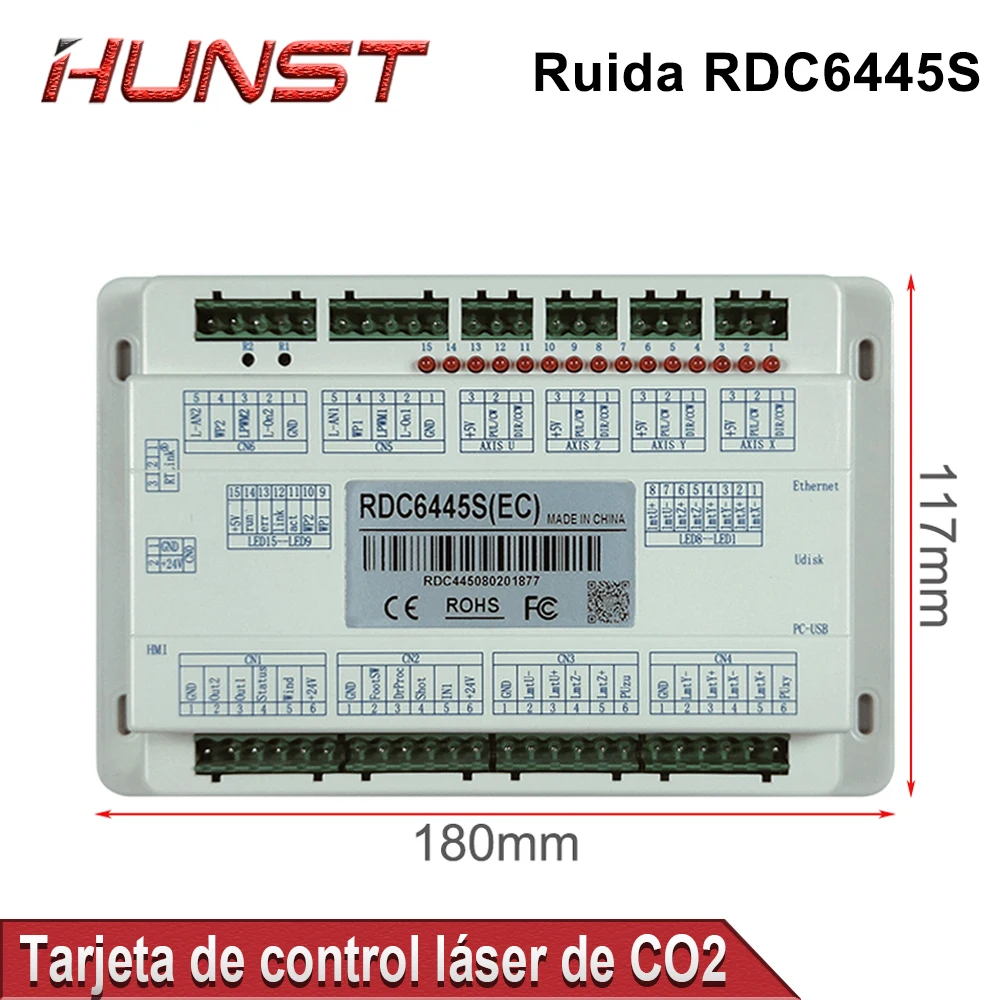 HUNST Ruida RDC6445G CO2 Laser Control Card Motherboard For CNC Laser Cutting Machine Control System RDC6445S