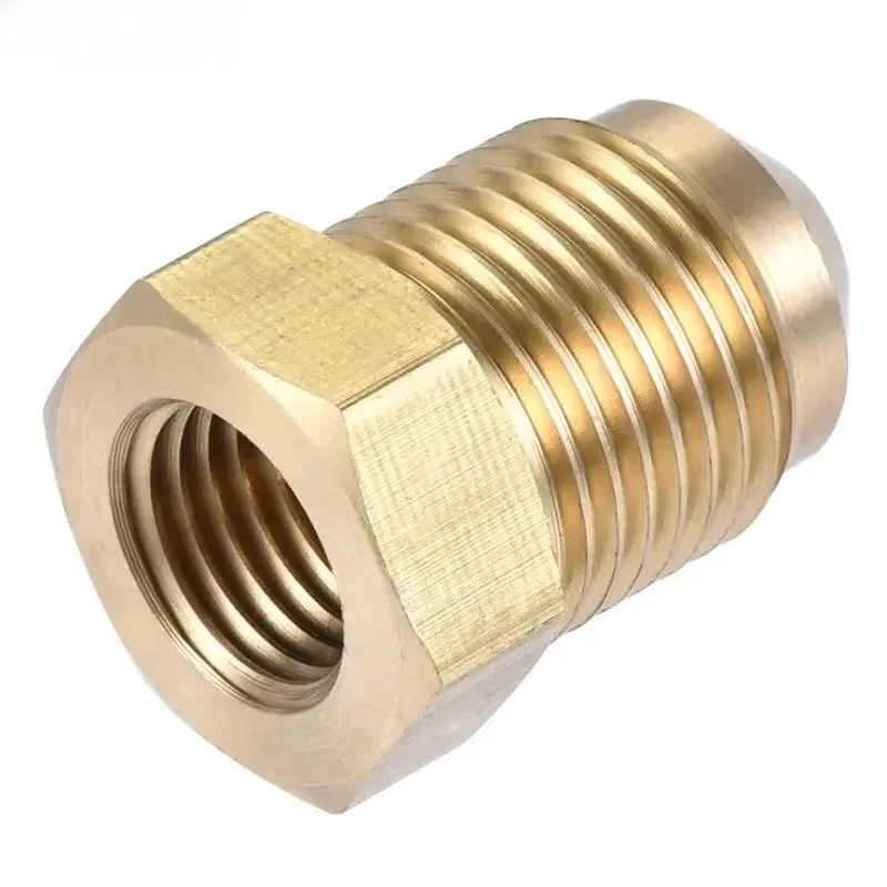Mosiężna złączka rurowa, 3/8 SAE Flare męski 1/4 SAE gwint żeński, Adapter rurowy — zdjęcie 2