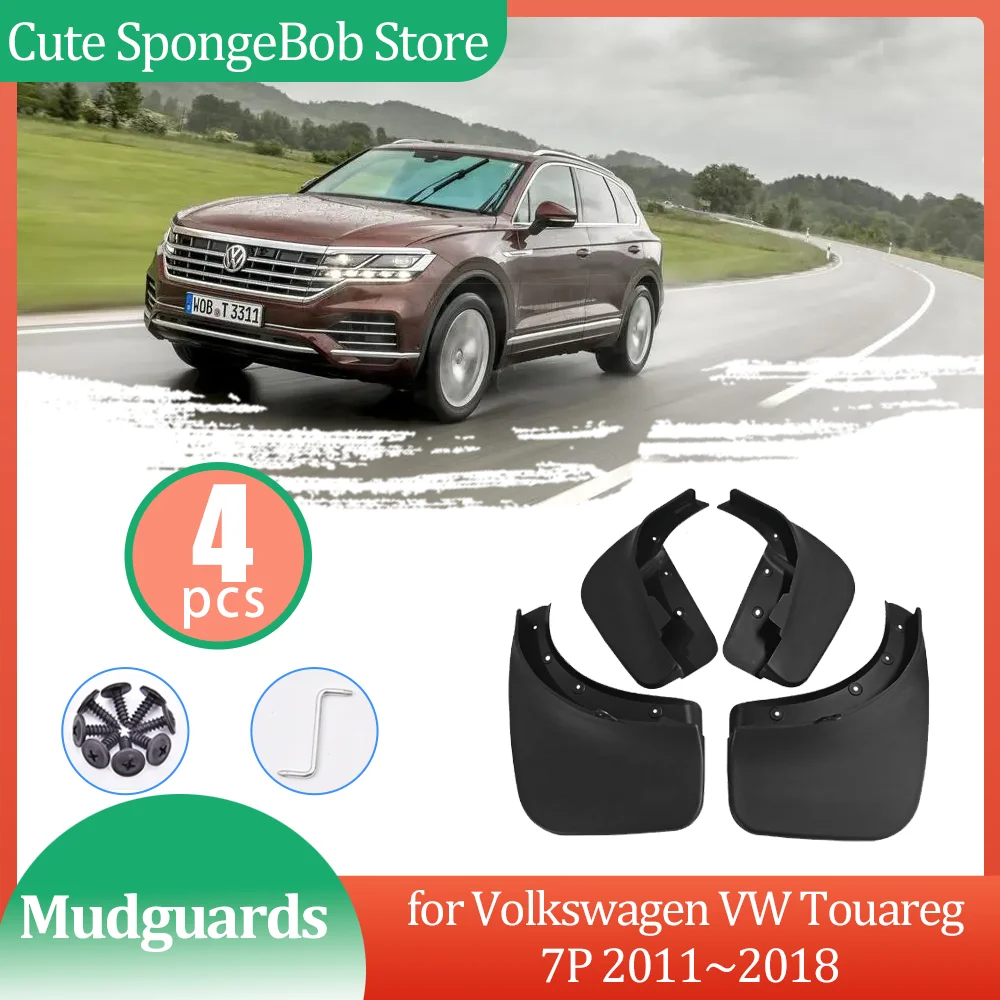 Car Mudguards for Volkswagen VW Touareg 7P 2011~2018 2012 Mud flaps Fender Flare Flap Front Rear Wheel Splash Guard Accessories