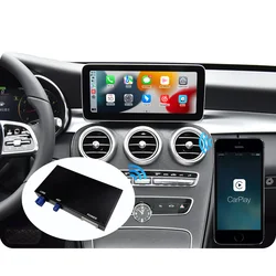 Car radio upgrade wireless apple carplay interface box for mercedes C class W205 GLC X253 dvd multimedia android auto decoder
