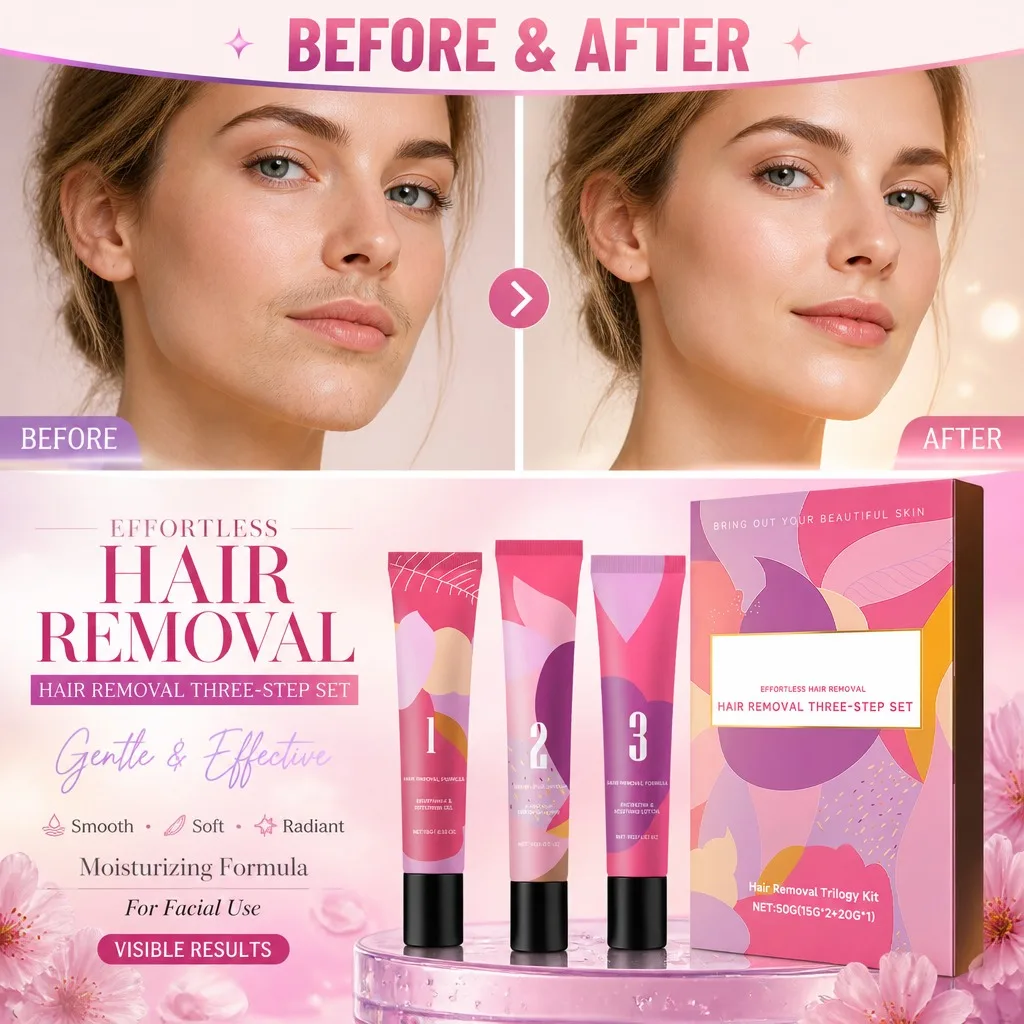 Female Facial Mild Hair Removal Cream Is Suitable for Coarse Hair Fine Hair and Stubborn Hair on the Chin Upper Lips and Temples