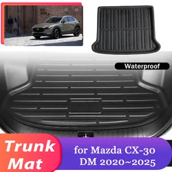 Car Trunk Mat for Mazda CX-30 CX30 DM 2020~2025 2021 Luggage Waterproof Storage Rug Cargo Boot Pad Liner Cover Carpet Accessorie