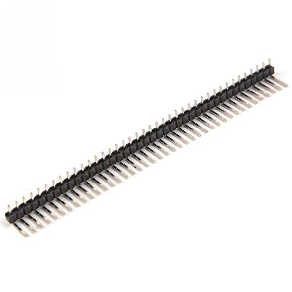 10 sztuk nowy 40Pin 2.54mm jeden rząd pojedyncza szpilka zakrzywiona do złącz stykowych taśma zakrzywiona igła do Arduino Electronic Components — zdjęcie 2