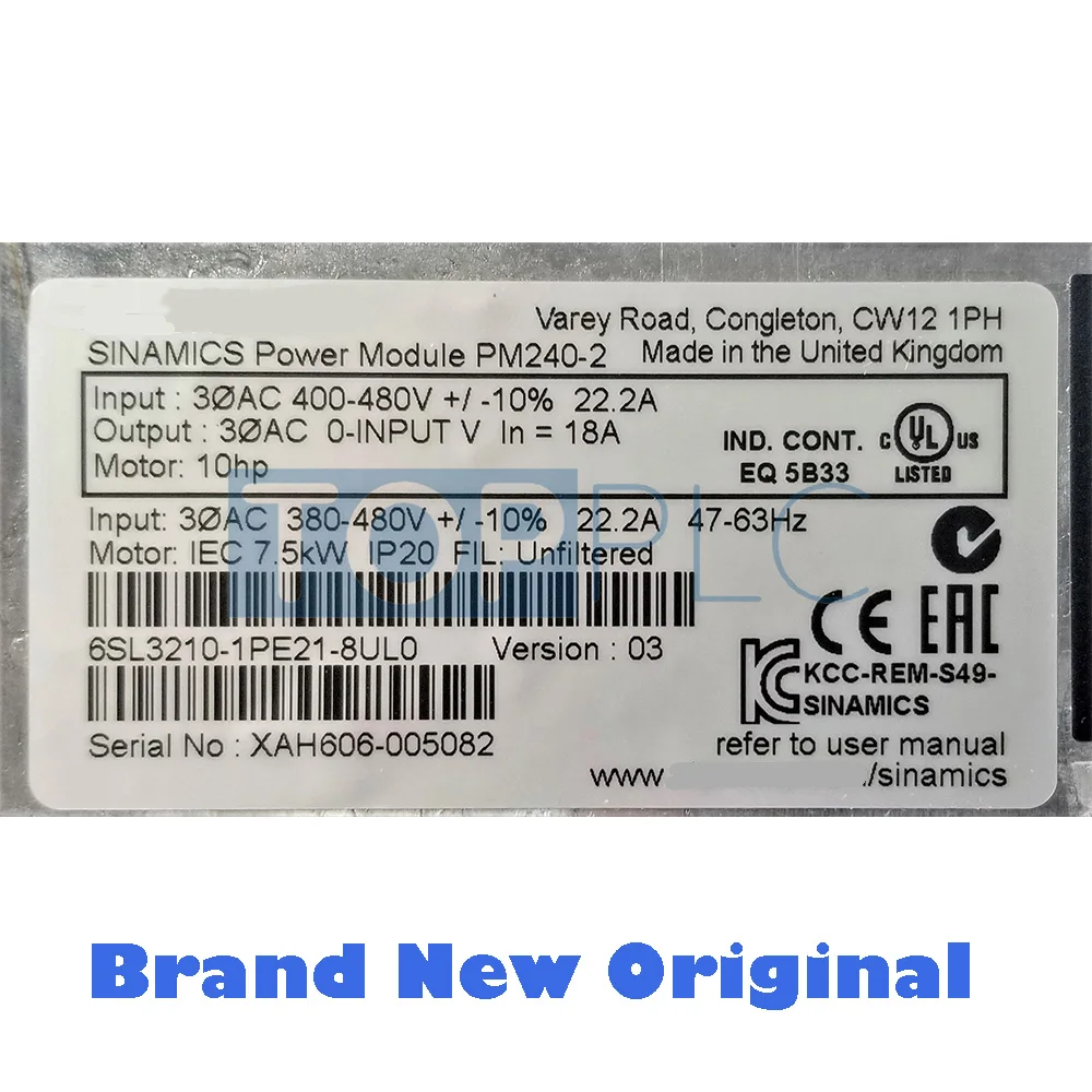 6SL3210-1PE21-8UL0, 6SL32101PE218UL0 Brand New Original