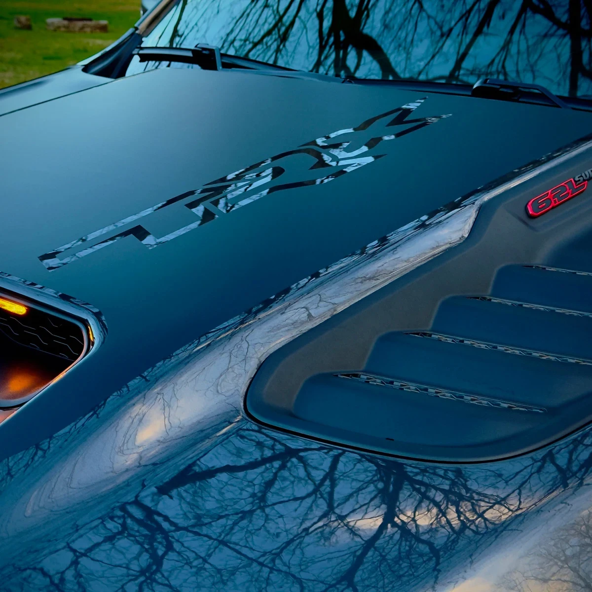 Vinyl Wrap Car Sticker for RAM 1500 TRX Hood Panel Dodge Ram TRX Hood Vinyl Decal Sticker 2021 2022 2023 Blackout Vinyl Stickers view 2