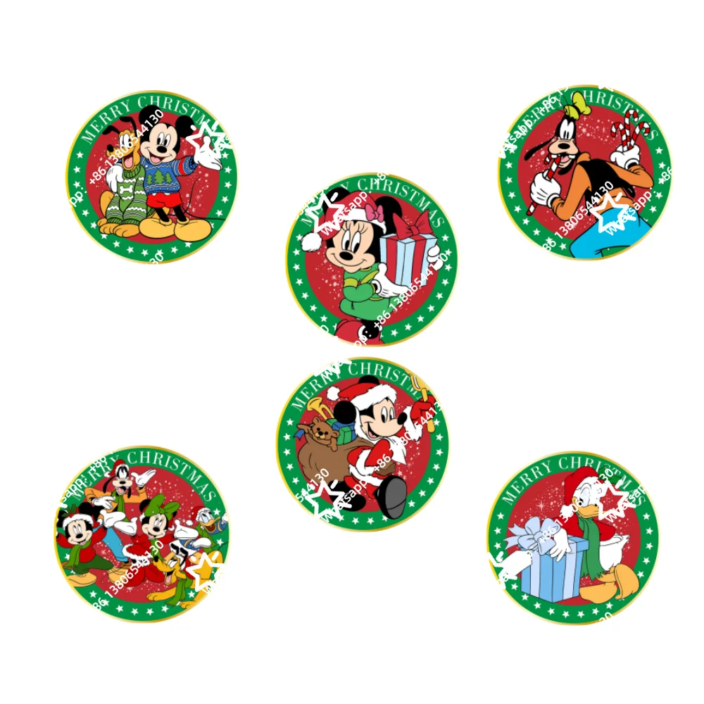 

NEW Christmas Commemorative Gold Coins Mickey Minnie Goofy Donald Cartoon Gold Plated Coins Collectible Gift Fans Souvenir