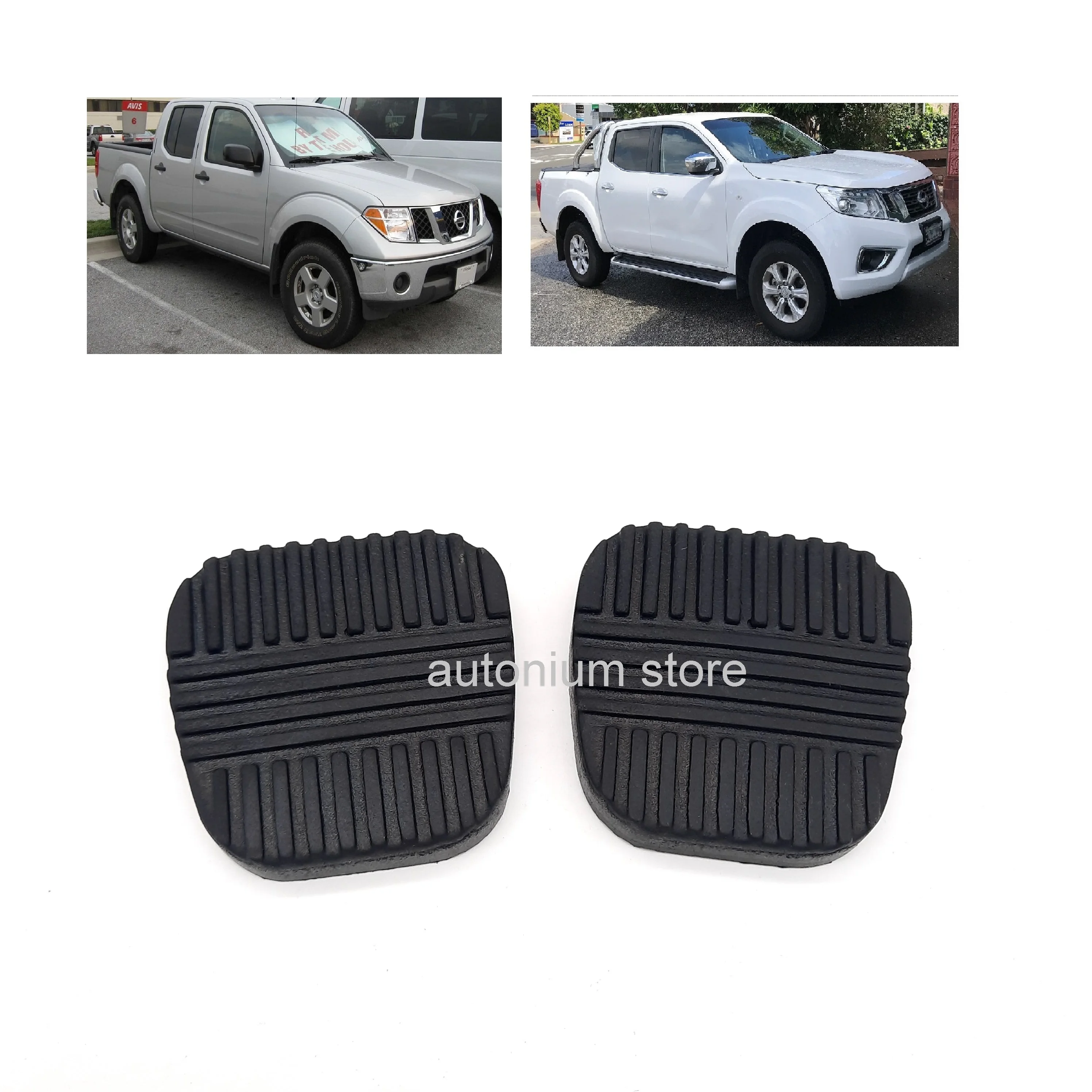 1 Pair Brake and Clutch Pedal Pad Best Quality Rubber for Nissan Navara Frontier D40 D23