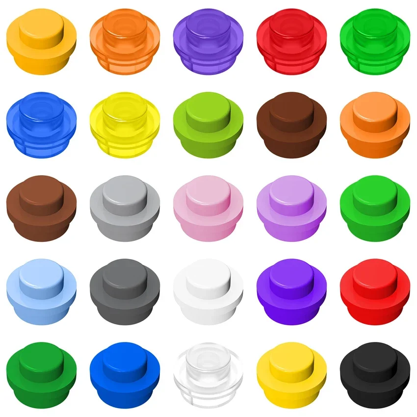 Little Builder 4073 MOC figurines fines briques rondes 1x1 points 20 pièces blocs de construction bricolage Pixel peinture matériaux jouets pour enfants