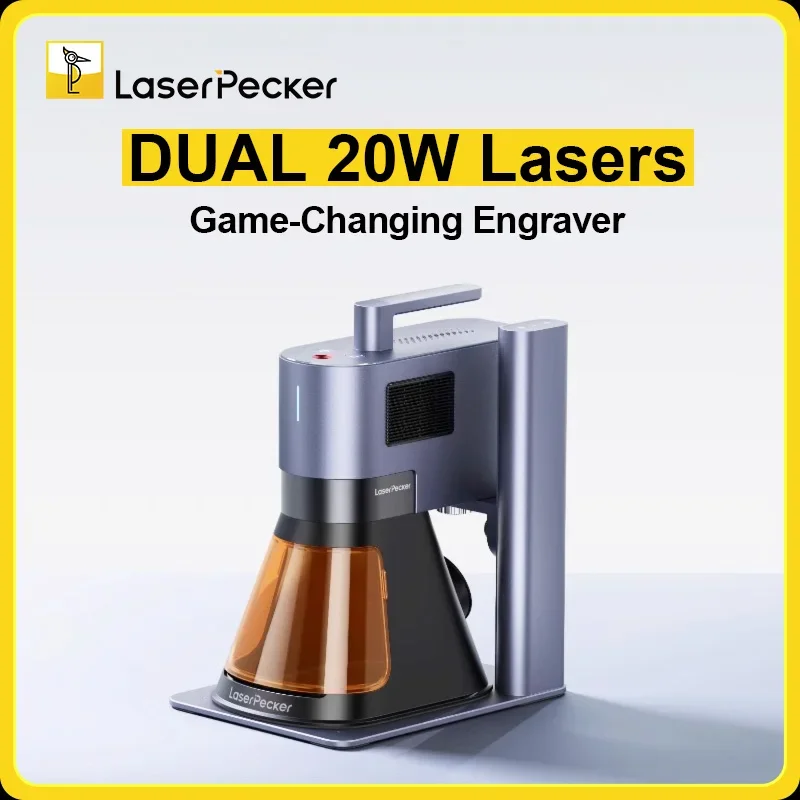 LaserPecker LP5 Portable Dual Laser Engraver 8K WiFi Intelligent Carving Machine - APP/PC Dual Control for Metal Plastic Wood