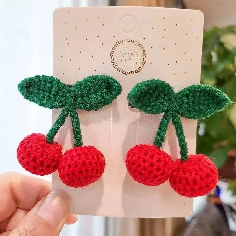 Pince à cheveux rouge populaire pour bébés filles, épingle à cheveux mignonne avec cordon latéral, vêtements de sauna pour enfants, accessoires pour cheveux à la mode, 2 pièces