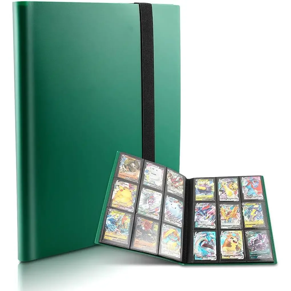 Fichário de Cartas Colecionáveis, Álbum, Porta-Cartões 360, 9 Bolsos, Grande Capacidade, Caderno