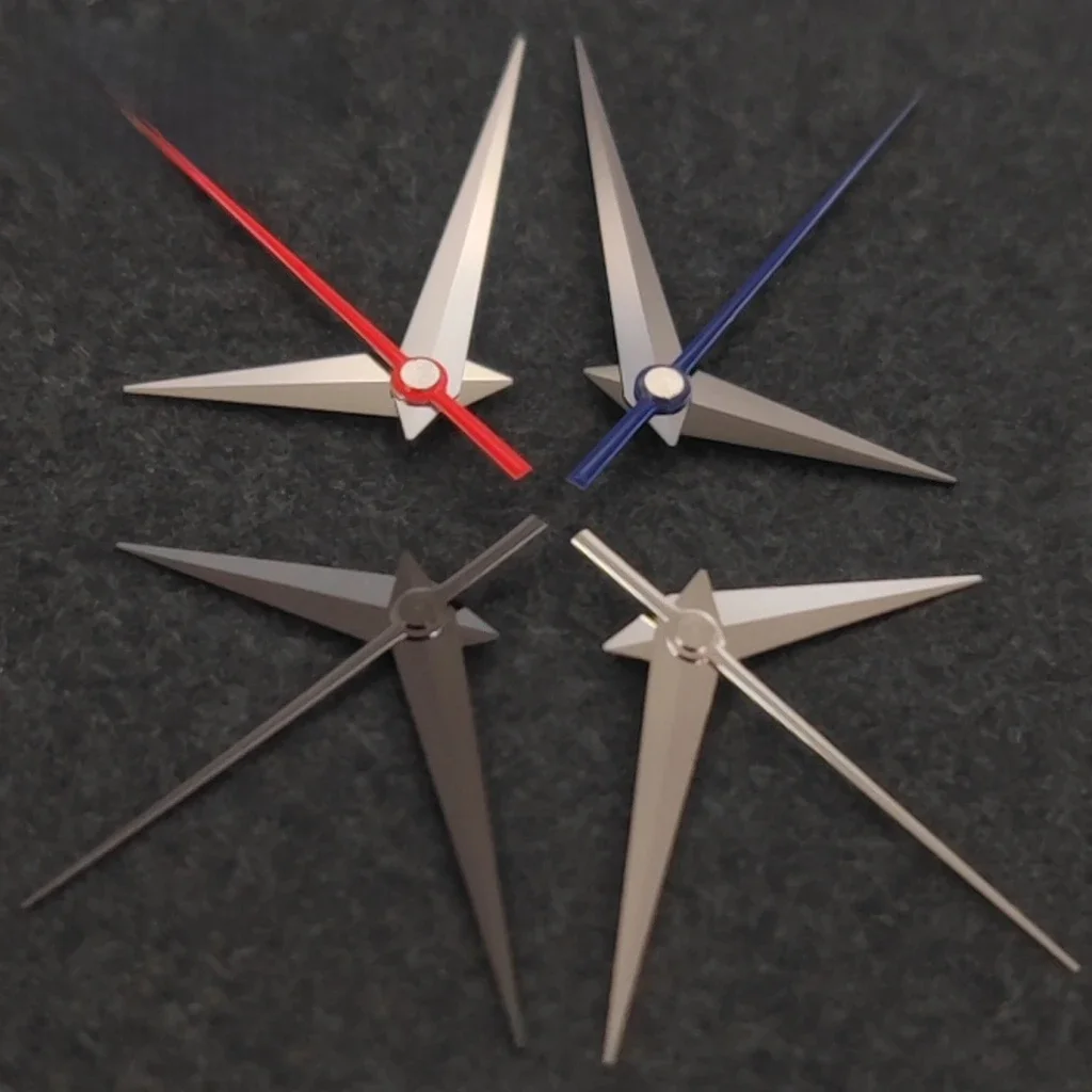 Aiguilles de montre de haute qualité, argent, noir, Poquinry Fit, NH35, NH36, 4R, 7S, mouvement