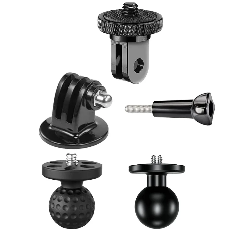 Adaptateur de trépied à tête sphérique de 1 pouce, supports pour Gopro 13/12/11/10/9 DJI OSMO Action 5/4 Insta360 X5/X4/3, adaptateur à vis