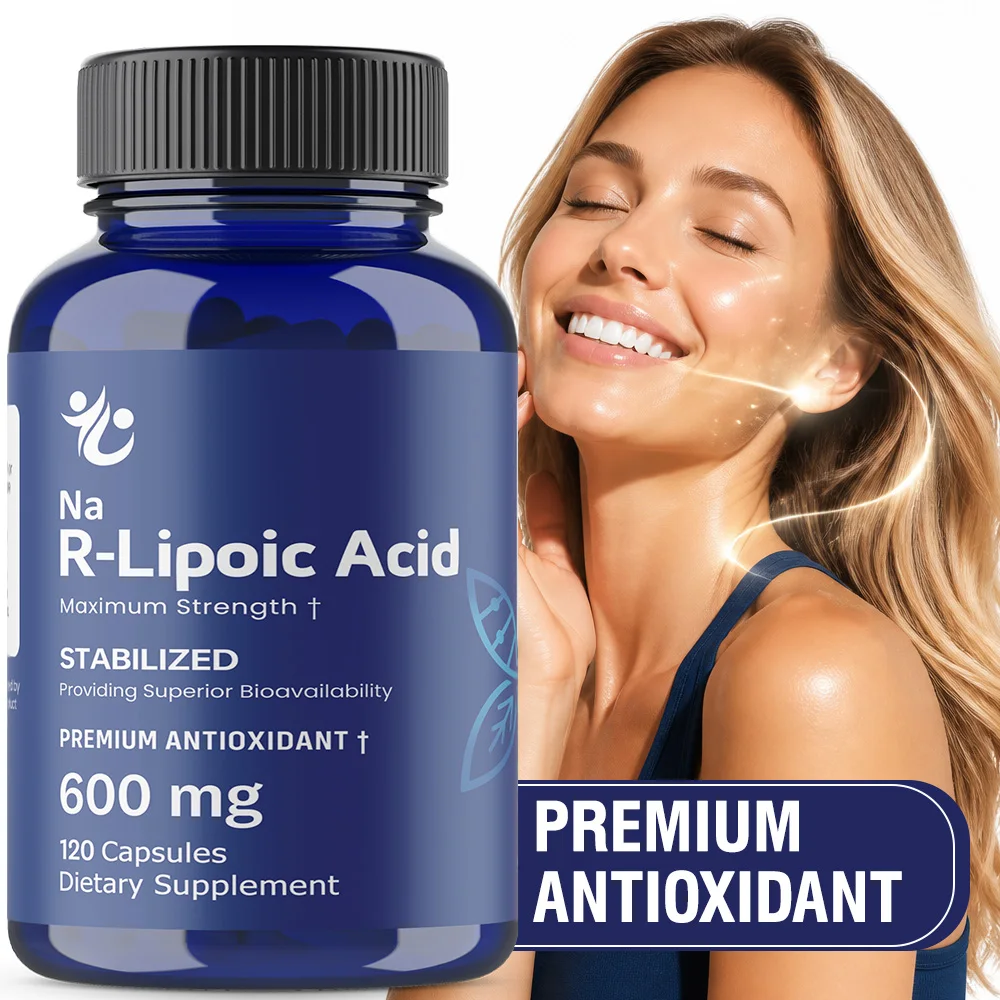 R - Lipoic Acid 600mg, 120 Capsules | Stable R-ALA High Absorption - Healthy Aging Antioxidant Supplement