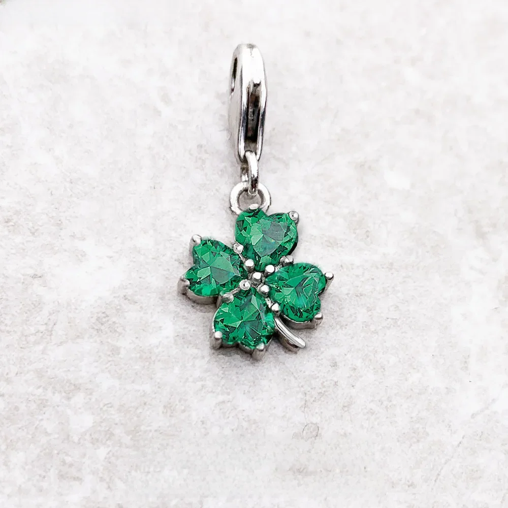 Grün Kleeblatt Charms Anhänger Europäischen Bijoux Handgemachte Glück Schmuck für Damen & Männer