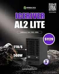 

BF КУПИТЬ 10 ПОЛУЧИ 6 БЕСПЛАТНО ICERIVER ALPH AL2 LITE 2TH/S 500 Вт ALPH Asic Miner Доставка