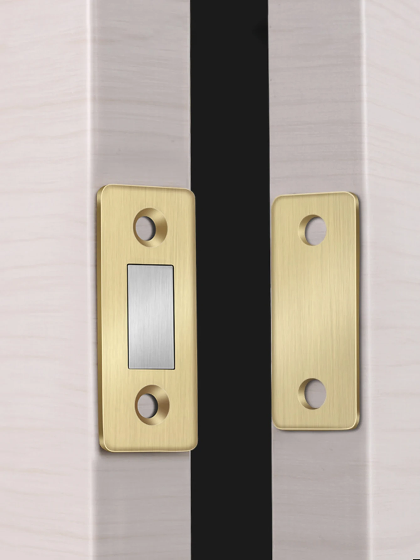 2Pairs Ultra Thin Magnetic Cabinet Catches Strong Adhesive Door Magnets Invisible Drawer Lock for Closet Window - view 3