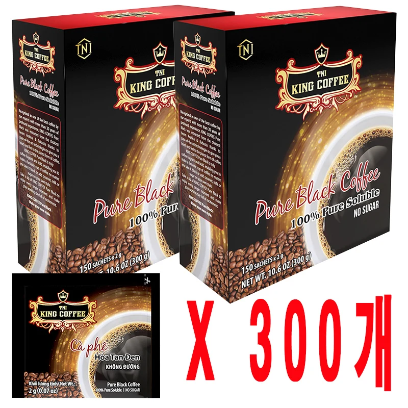 [2025. 04. 04 Expenses are imminent] Vietnam King Coffee Pure Black 2G 150 pieces 2 cases (300 pieces)