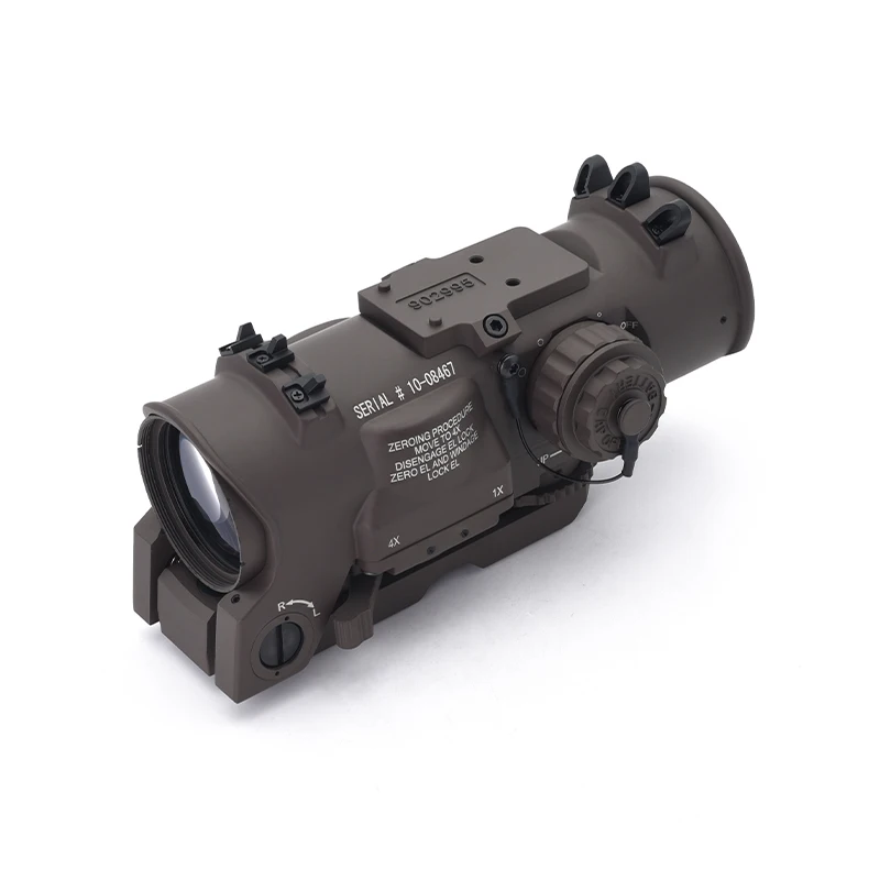 جديد 2024 DR 1-4x نطاق إضاءة أحمر ثابت مزدوج المجال مع علامات كاملة للصيد Airsoft BK/FDE